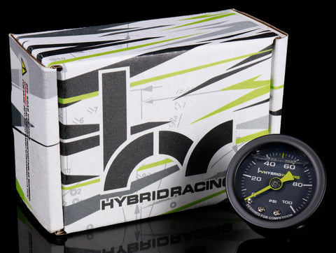 Hybrid Racing Liquid Filled Fuel Pressure Gauge (0-100psi)