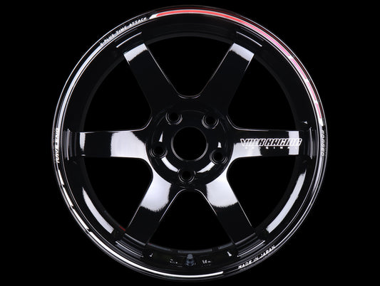Volk Racing TE37 Saga S-Plus Time Attack Wheels - Black/Redot / 18x9.5 / 5x120 / +38