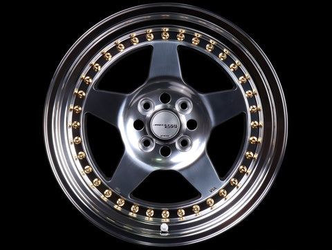 Work Meister CR 01 3-Piece Wheels - Polished w/ Gold Hardware - 16" Wheels