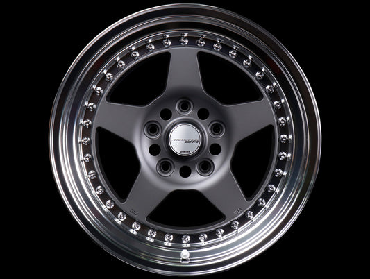 Work Meister CR 01 3-Piece Wheels - Matte Gunmetal w/ Polished Lip - 16" Wheels